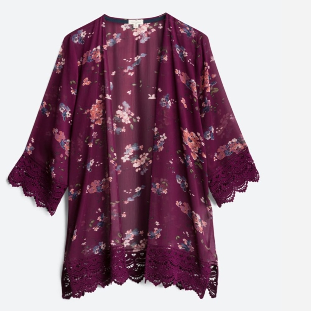 NWT Mason & Belle Laria Crochet Kimono